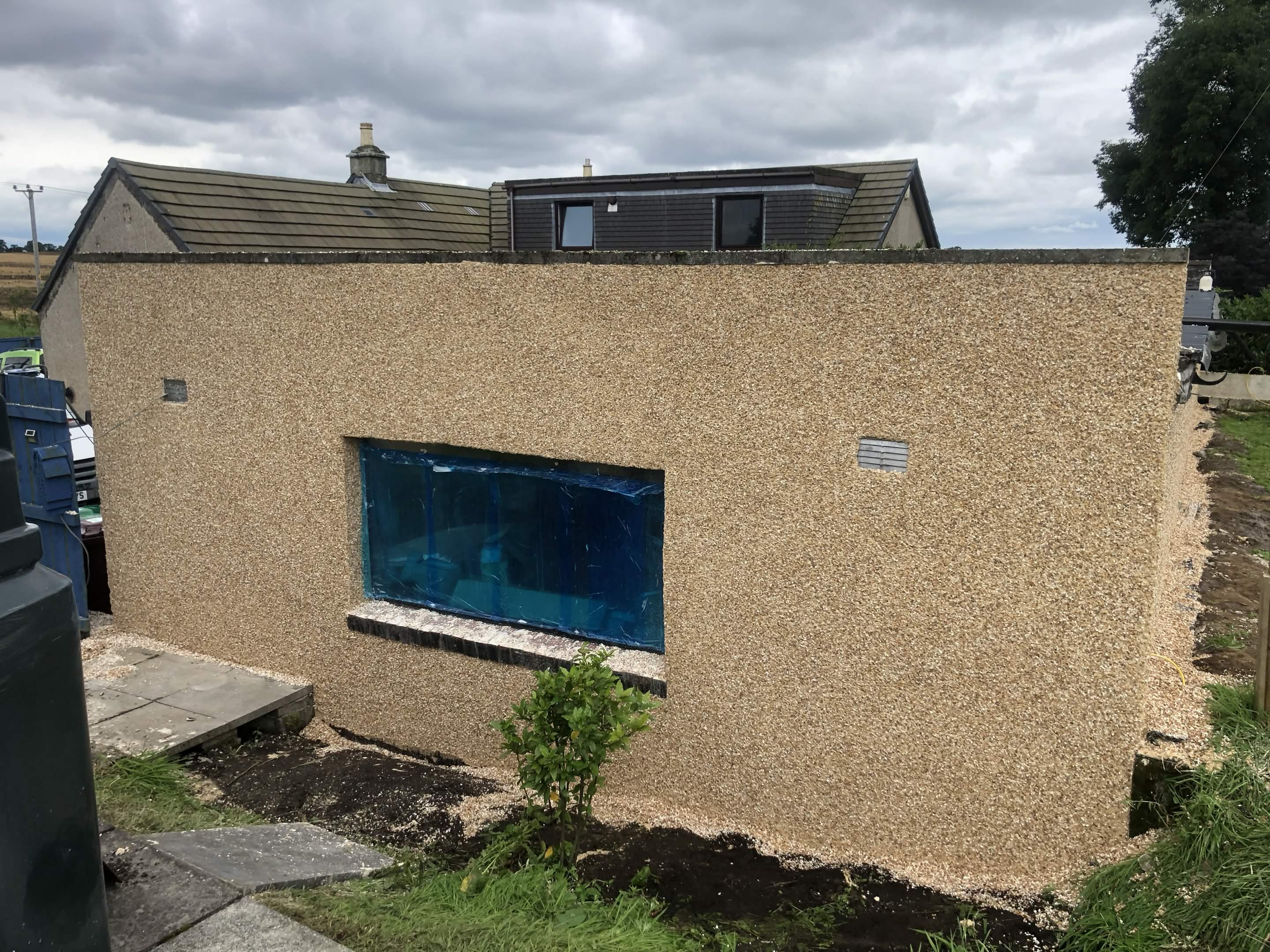 After plastering work